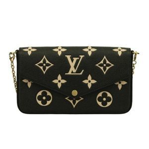 Louis Vuitton Shoulder Bag Pochette Felicie Black Beige